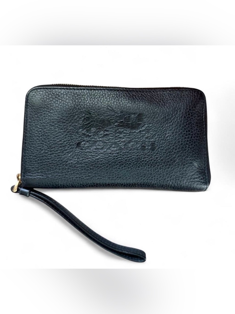 Coach Black Pebbled Leather Wallet